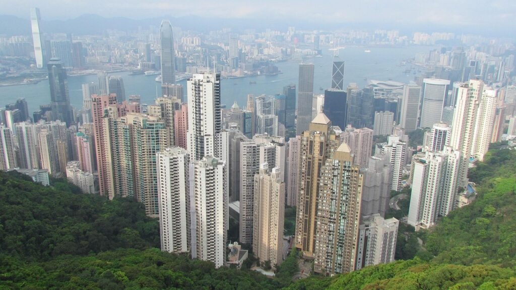 hong kong, asia, cerro victoria, panorama, big city, skyscapers, tall, big buildings, bussiness center, river, city, hong kong, hong kong, hong kong, hong kong, hong kong